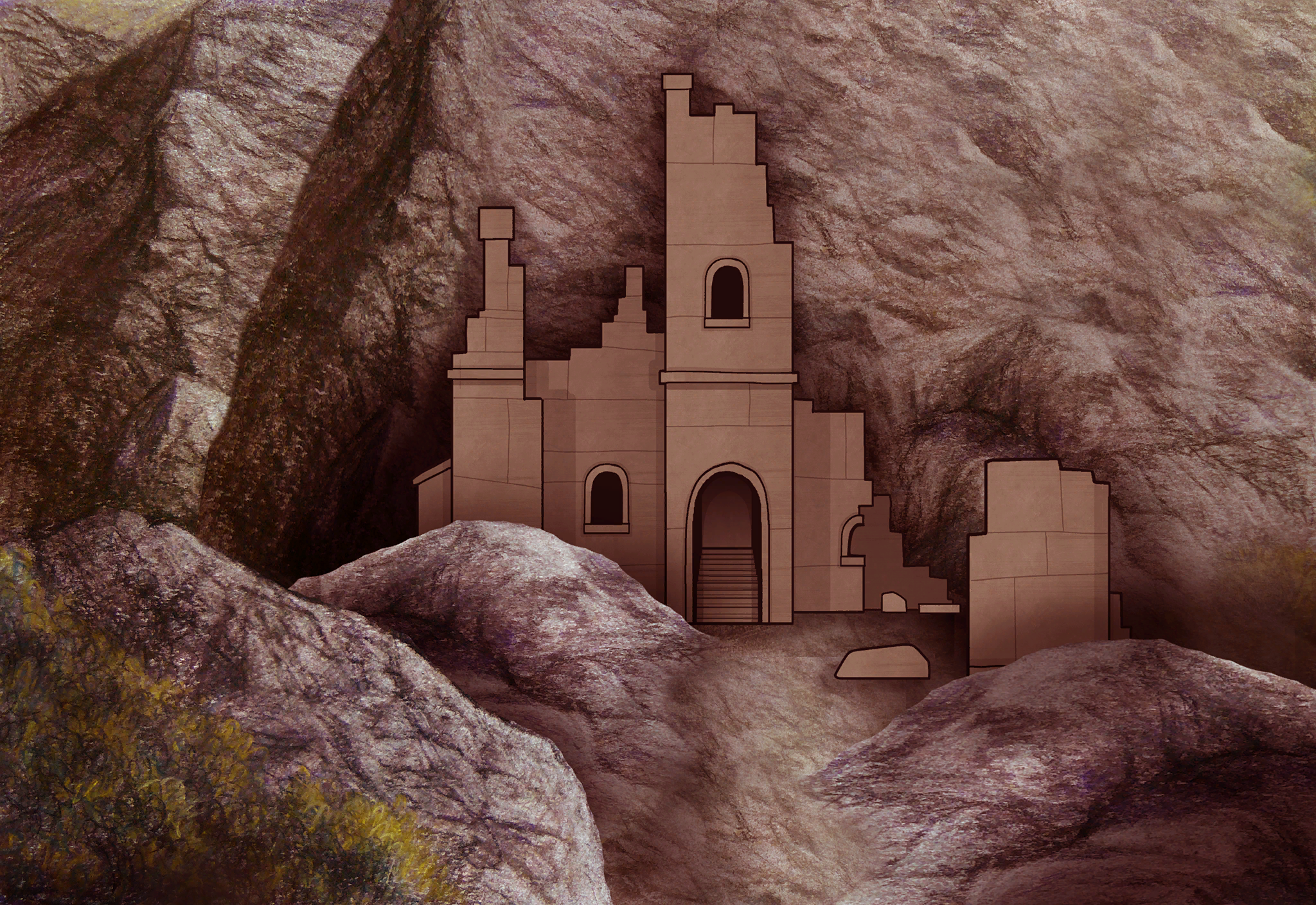 A castle scene from the secrets